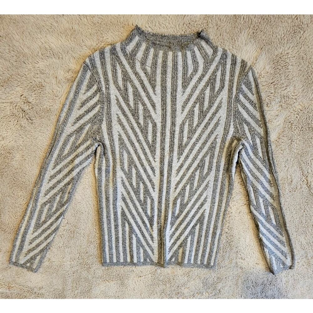 Truth by Republic Sweater, Retro, Indie, Geometrical, Gray, New, Womens Sz S/P - Picture 2 of 8